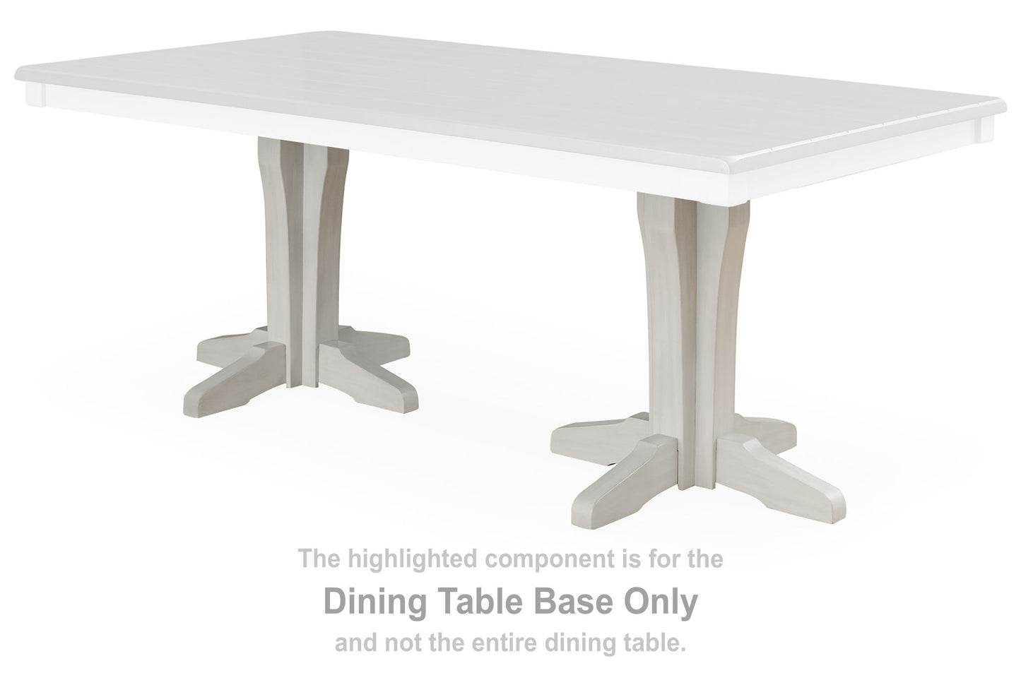Darborn - Rect Dining Room Table Base - Gray / Brown