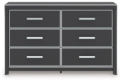 Zuraleus - Black - Six Drawer Dresser