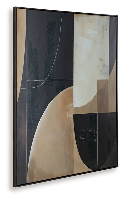 Ewanford - Wall Art - Black / Brown / Tan