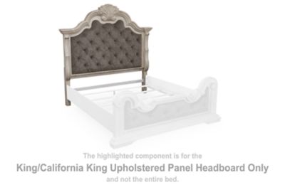 Bruchandi - King/California King Upholstered Panel Headboard - Antique White