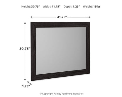 Belachime - Bedroom Mirror - Charcoal