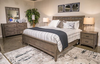 Montillan - Queen Panel Footboard With Slats - Grayish Brown