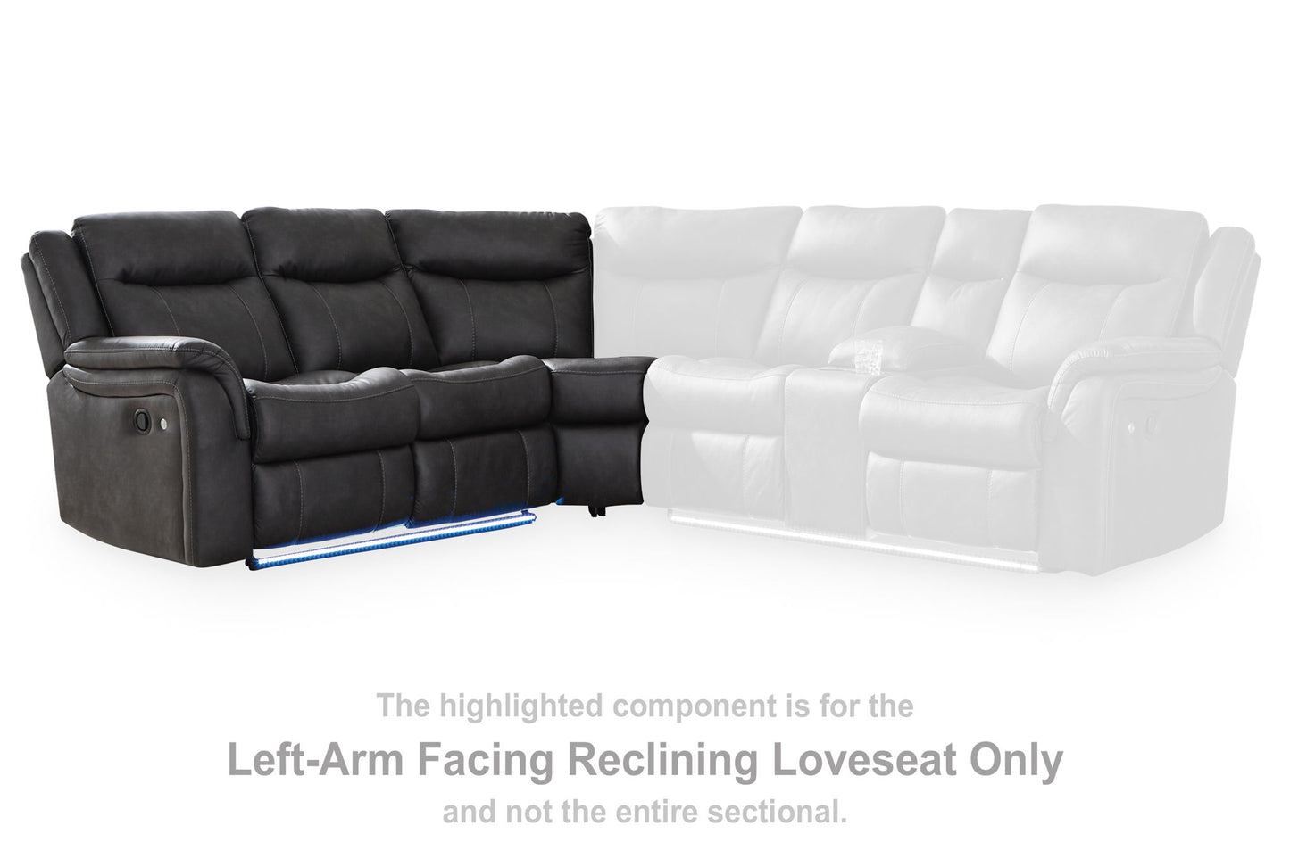 Sultan Meadow - LAF Reclining Loveseat - Eclipse