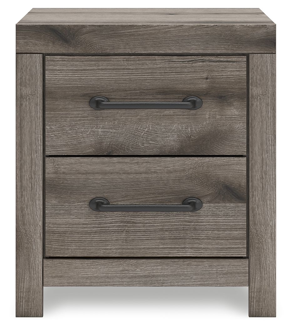 Graystorm - Brown Gray - Two Drawer Night Stand