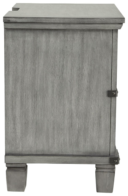 Russelyn - Gray - Two Drawer Night Stand