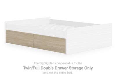 Onita - Twin/Full Double Drawer Storage - Natural