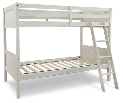 Robbinsdale - Twin/Twin Bunk Bed w/Ladder - Antique White