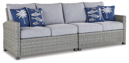 Naples Beach - RAF/LAF Loveseat w/Cush (Set of 2) - Light Gray