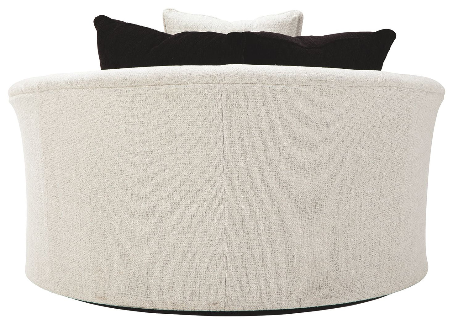 Cambri - Oversized Round Swivel Chair - Snow