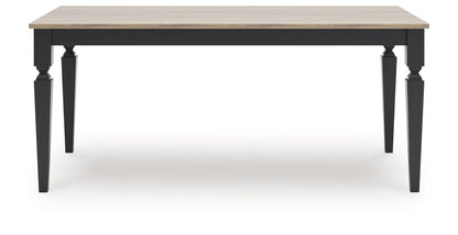 Brenkerton - Grayish Brown / Black - Rectangular Dining Room Table