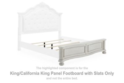 Montelaine - King/California King Panel Footboard with Slats - Antique White