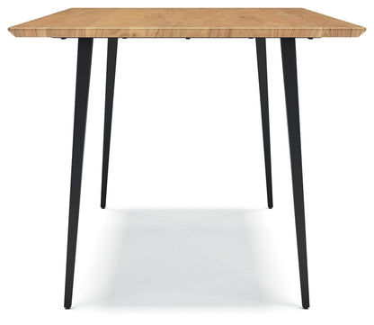 Gretlynn - Rectangular Dining Room Table - Black / Natural