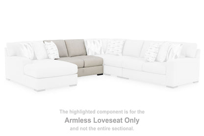 LaureLGrove - Armless Loveseat - Pebble