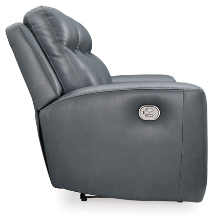 Mindanao - Steel - 2 Pc. - Power Reclining Sofa, Power Reclining Loveseat with Console