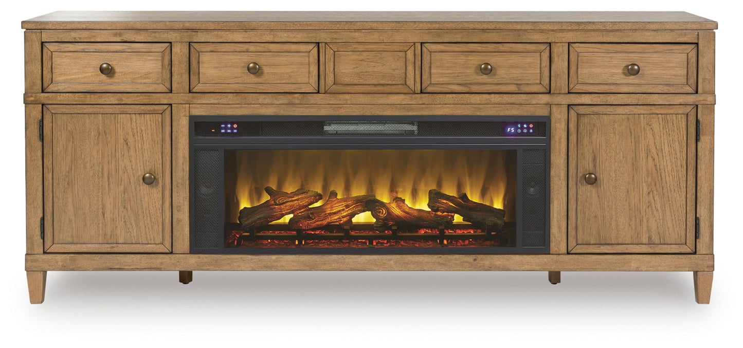 Sharlance - 81" TV Stand With Electric Fireplace