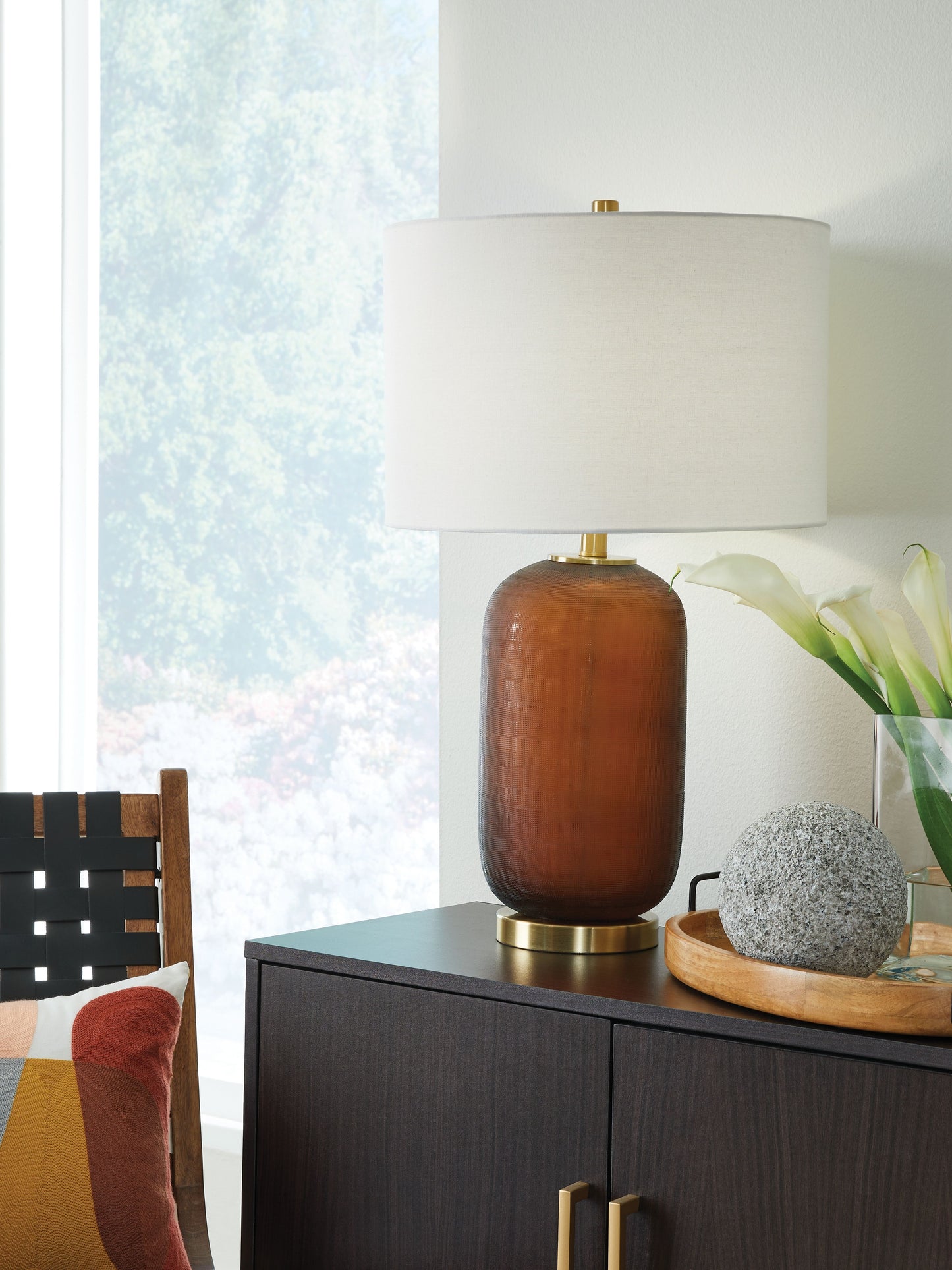 Farberman - Glass Table Lamp - Amber