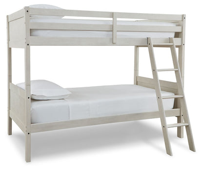Robbinsdale - Twin/Twin Bunk Bed w/Ladder - Antique White