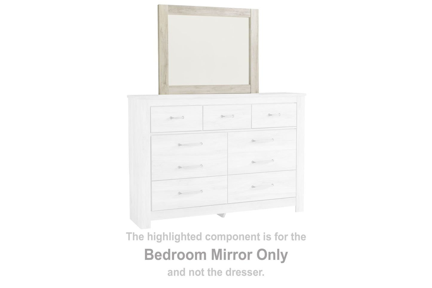Bellaby - Bedroom Mirror - Wooden Frame - Whitewash