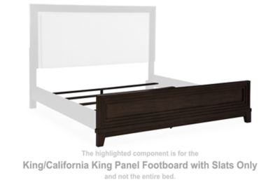 Neymorton - King/California King Panel Footboard with Slats - Dark Grayish Brown