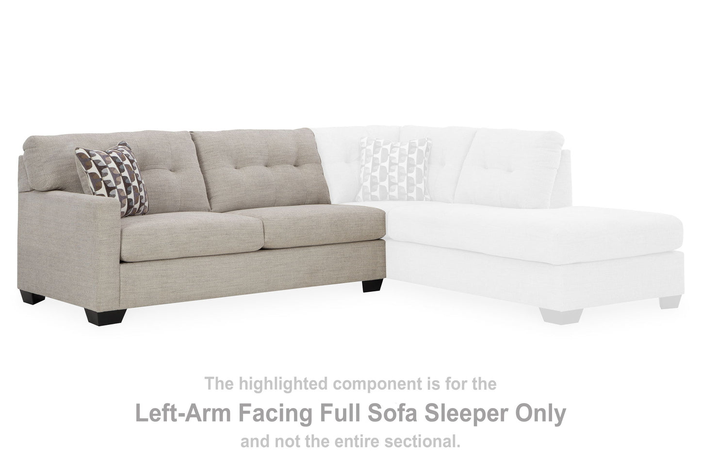 Mahoney - Laf Full Sofa Sleeper - Pebble