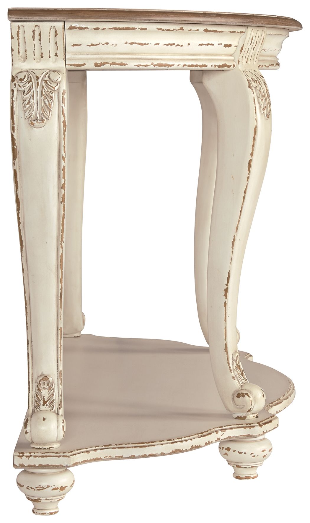 Realyn - Sofa Table - White / Brown