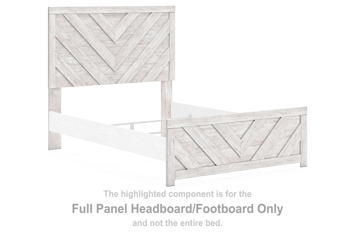 Cayboni - Full Panel Headboard/Footboard - Whitewash