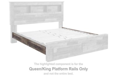 Derekson - Queen/King Platform Rails - Multi Gray
