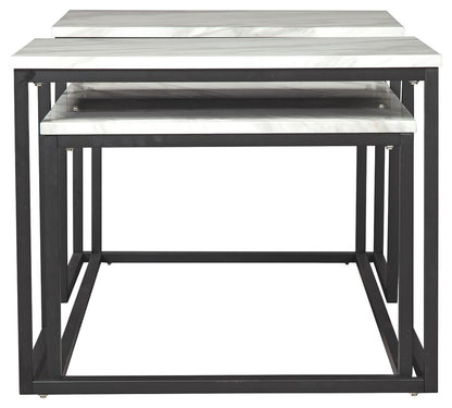Donnesta - Occasional Table Set (Set of 3) - Gray / Black