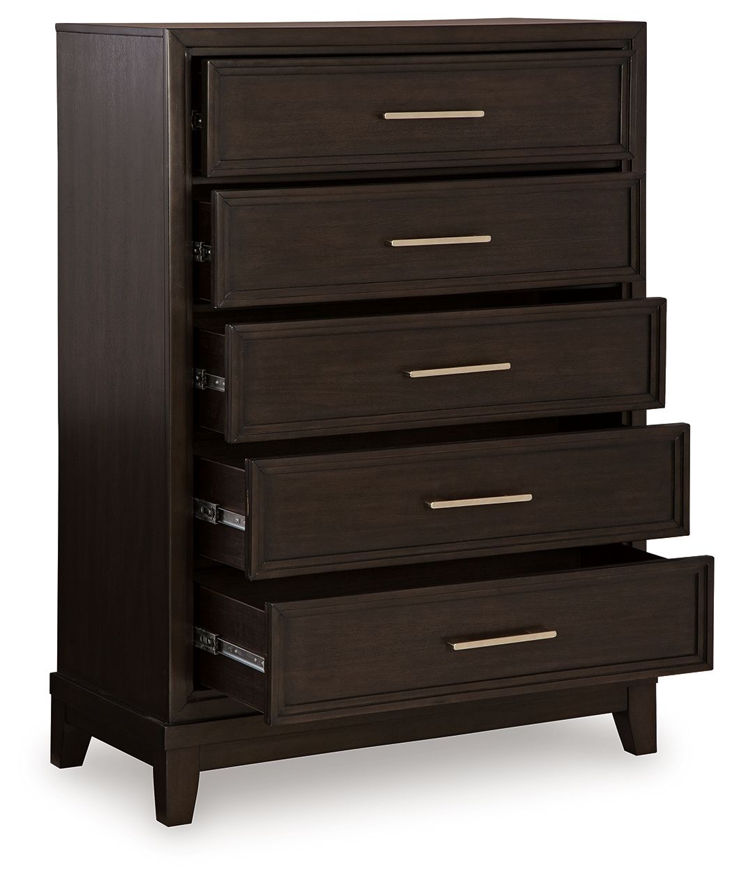 Neymorton - Five Drawer Chest - Dark Grayish Brown