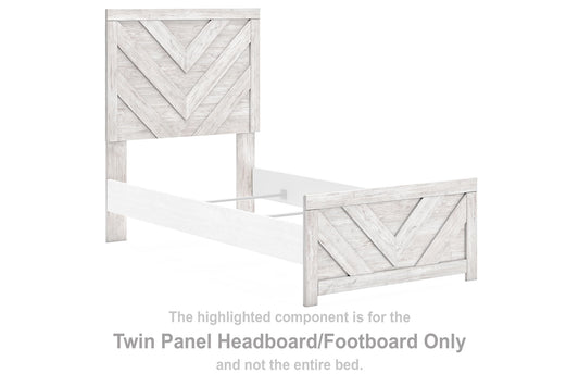 Cayboni - Twin Panel Headboard/Footboard - Whitewash
