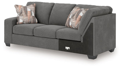 Clarington - LAF Sofa With Corner Wedge - Greystone