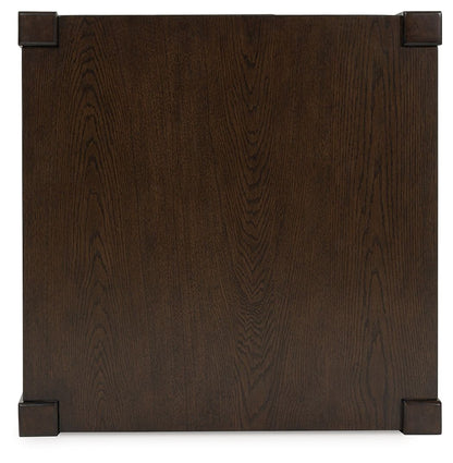 Breckington - Dark Brown - Square End Table