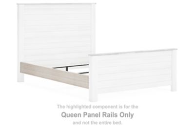 Willowton - Queen Panel Rails - Whitewash