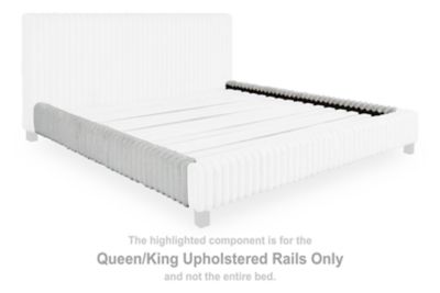 Zuraleus - Gray - Queen / King Upholstered Rails