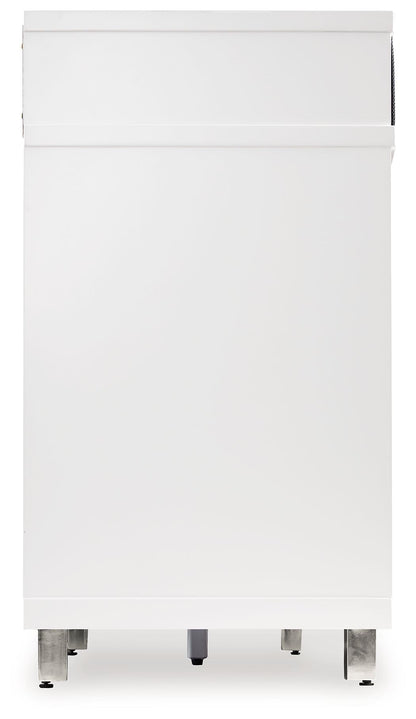 Gardoni - 72" TV Stand With Electric Fireplace - White / Black