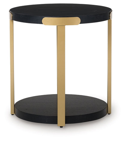 Shylore - Black / Brass Finish - Occasional Table Set (Set of 3)