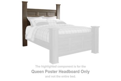 Juararo - Queen Poster Headboard - Dark Brown