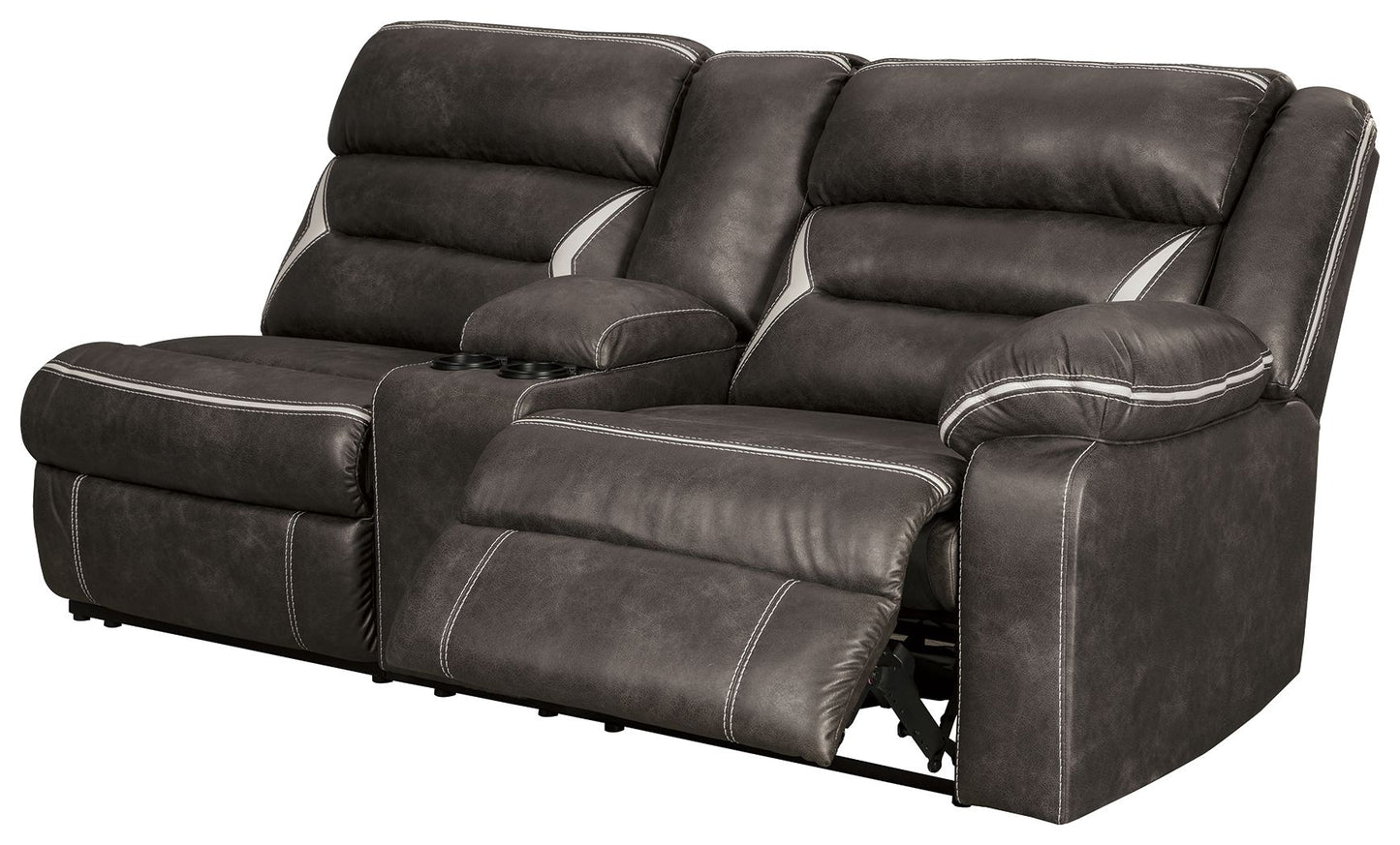 Kincord - Raf Rec Power Sofa W/Console - Midnight