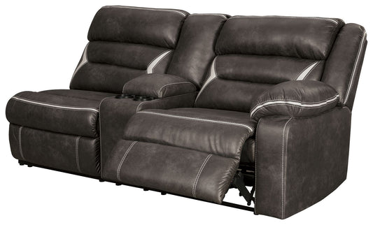 Kincord - Raf Rec Power Sofa W/Console - Midnight