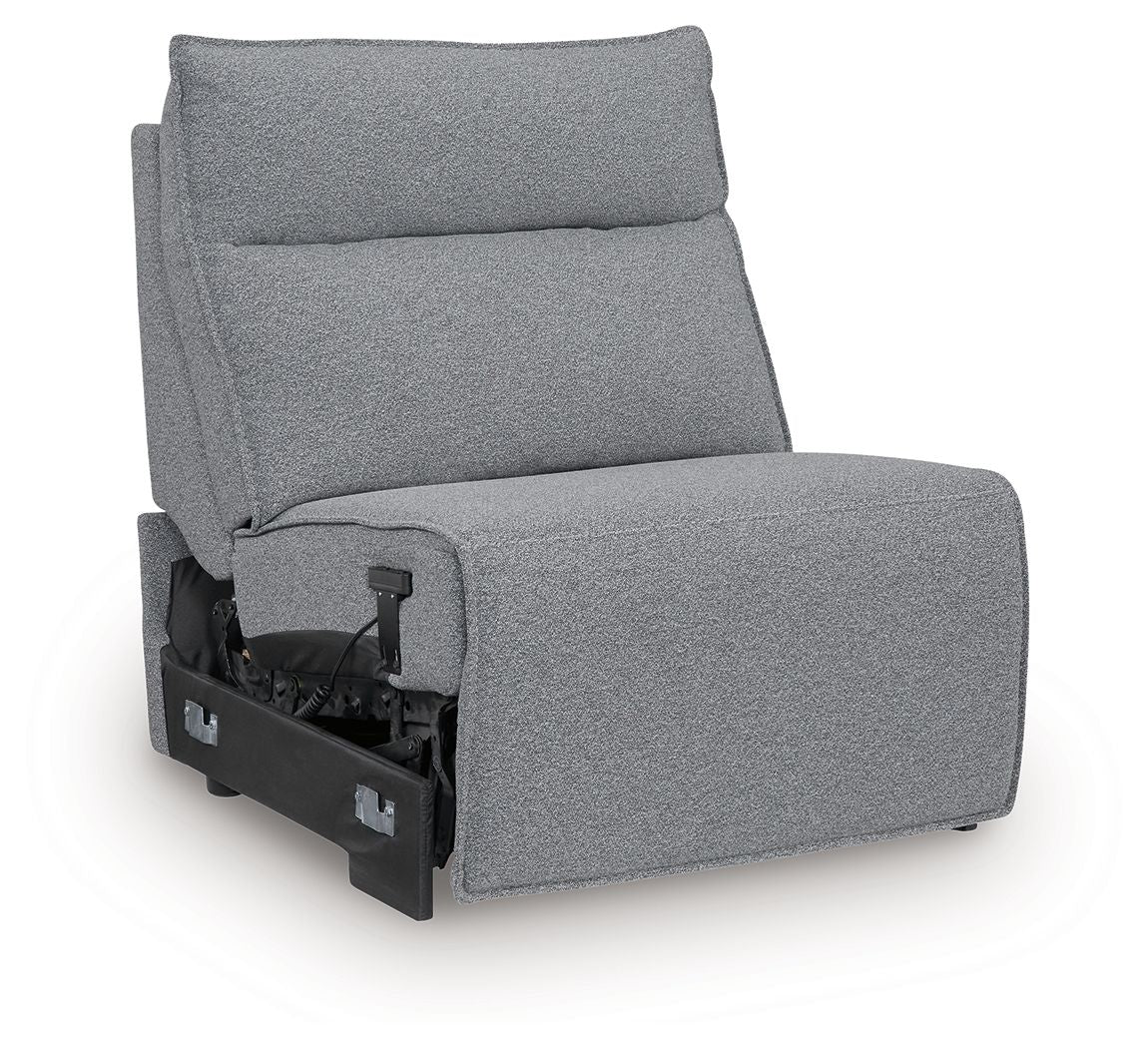 ModMax II - Power Armless Recliner With Adjustable Headrest - Salt And Pepper