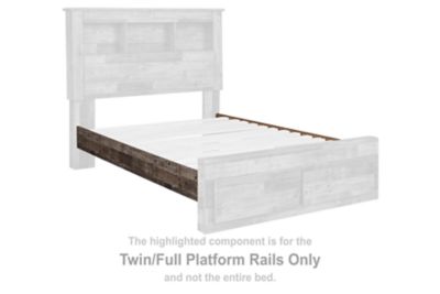 Derekson - Twin/Full Platform Rails - Multi Gray
