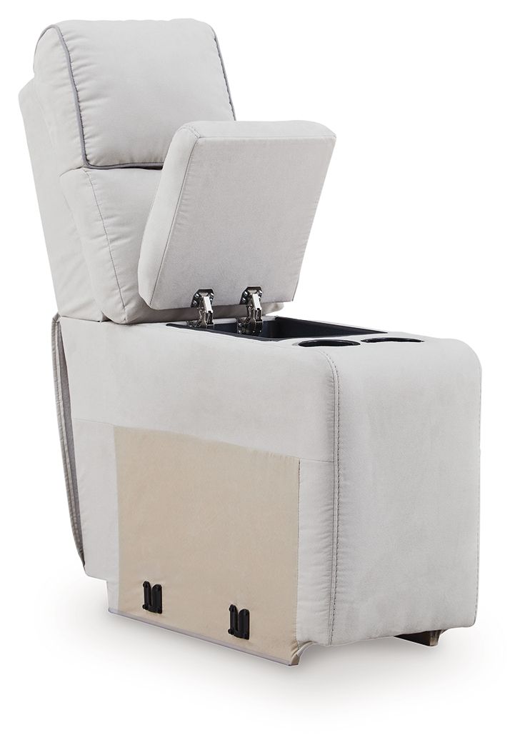 Social Pointe - Console With Storage - Pearl / Ash