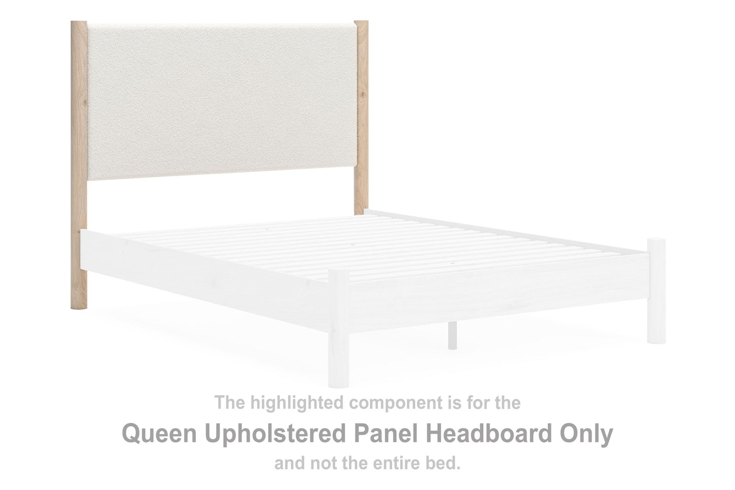 Cadmori - Queen Upholstered Panel Headboard - Two-tone