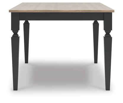 Brenkerton - Grayish Brown / Black - Rectangular Dining Room Table