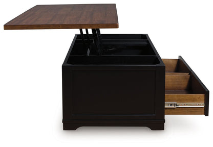 Wildenauer - Brown / Black - Lift Top Cocktail Table