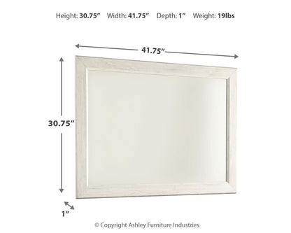 Willowton - Bedroom Mirror - Whitewash
