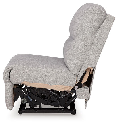Acklen Place - Pewter - Power Armless Recliner With Adj Headrest