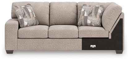 Newellen - LAF Sofa With Corner Wedge - Beige
