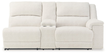 Keensburg - Raf Dbl Power Reclining Loveseat With Console - Linen