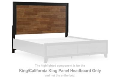 Kraeburn - King/California King Panel Headboard - Brown / Black